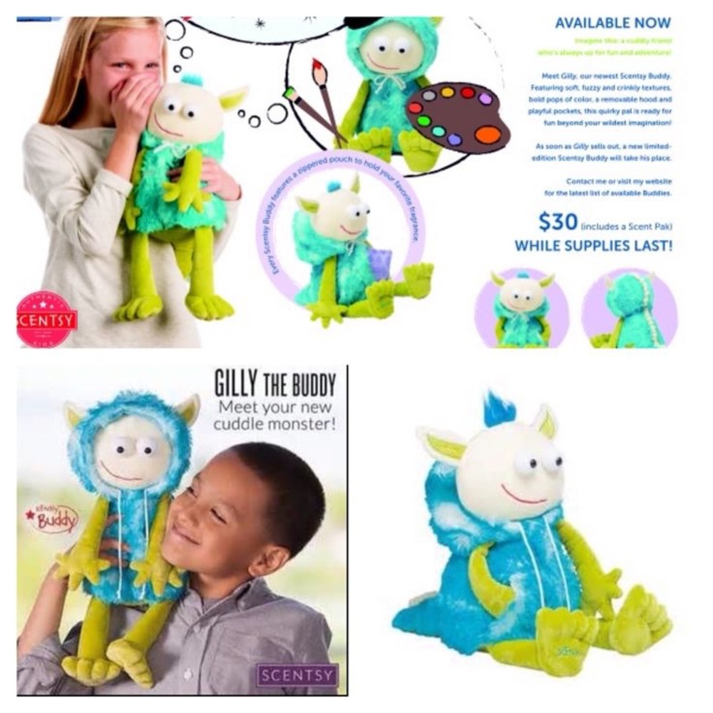 Gilly The Monster Scentsy Buddy Stuffed Animal & Scent Pak